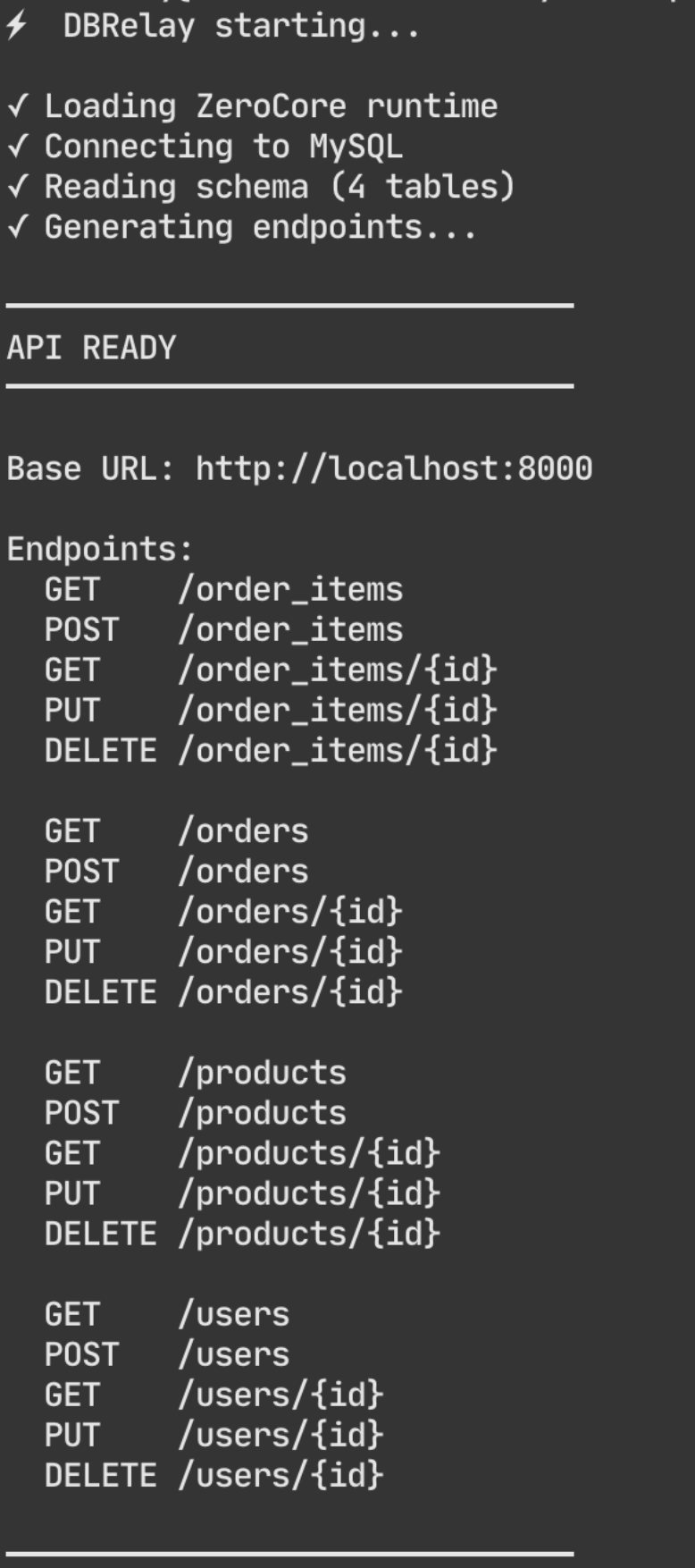 DBRelay PHP API